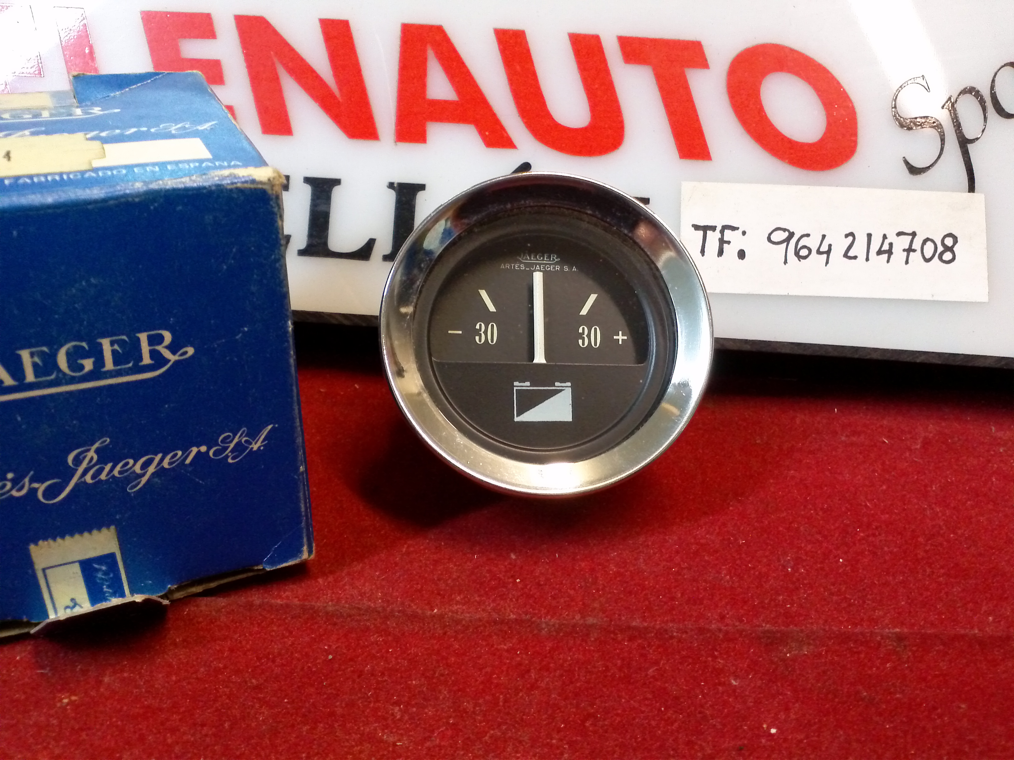 *RELOJ AMPERIMETRO 12V 52MM ESCALA 30 REF. 9504 JAEGER